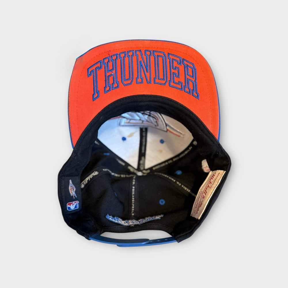 Mitchell & Ness Oklahoma City Thunder Snapback Hat Black/Blue #0 Westbrook 2014 - Picture 6 of 10